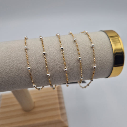 Permanent Jewellery. Satellite chain. 14kt Gold filled and 925 Sterling Silver. Permanent Jewellery Supplies 14kt Gold Filled & Sterling Silver, Charms Chains & Connectors. Great for all Permanent Jewellery Artists