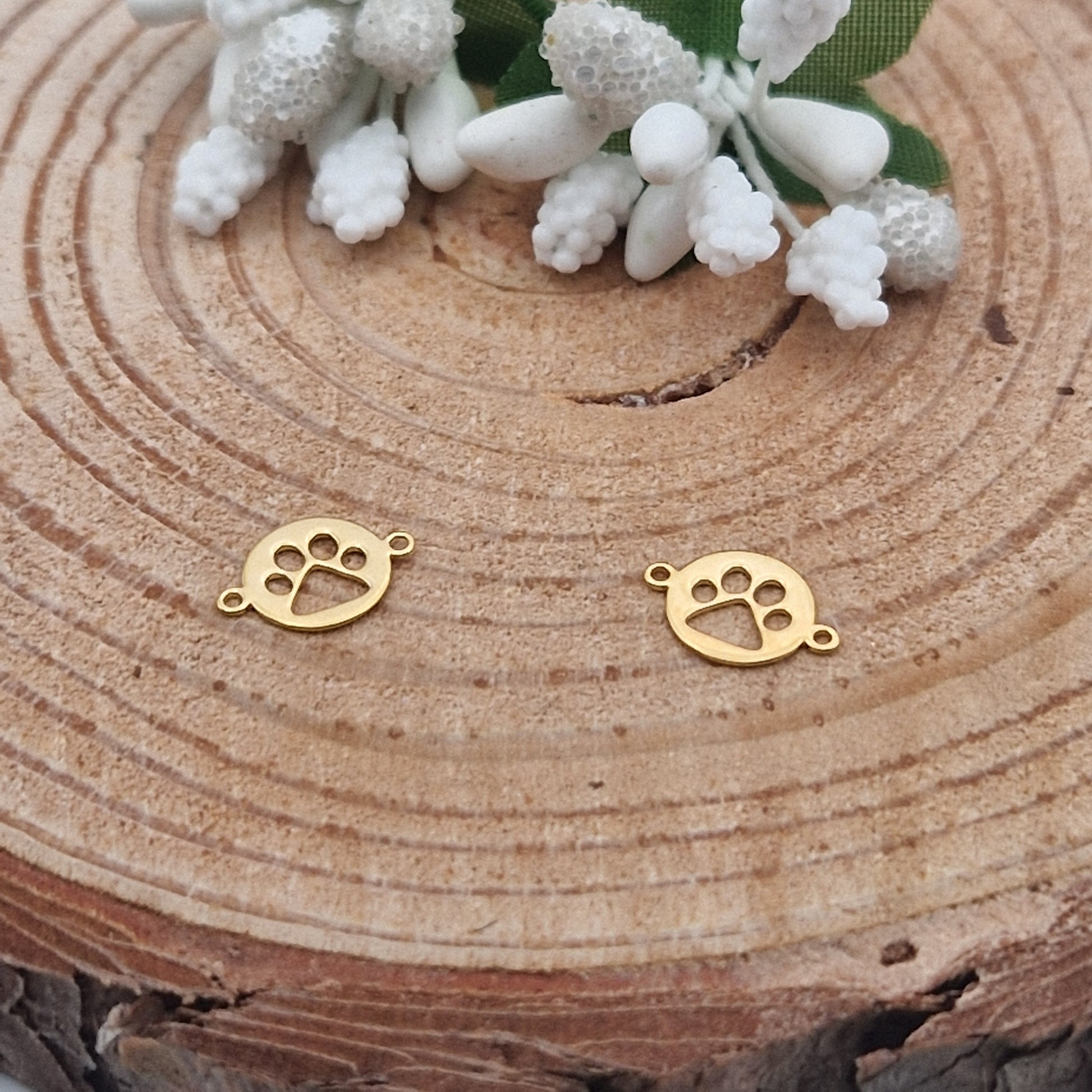 Permanent Jewellery. Paw Print Connector. 14kt gold filled and 925 sterling silver. Permanent Jewellery Supplies 14kt Gold Filled & Sterling Silver, Charms Chains & Connectors. Great for all Permanent Jewellery Artists