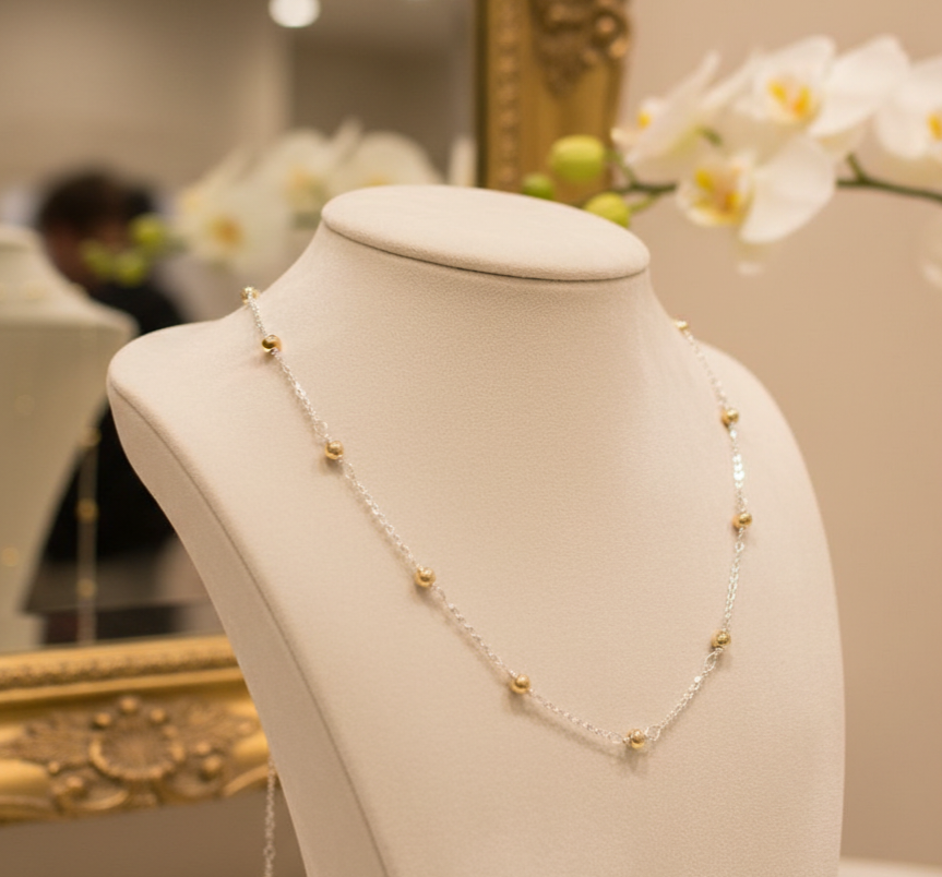 1.3mm Satellite Chain 2 colours 14kt Gold Filled & Sterling Silver