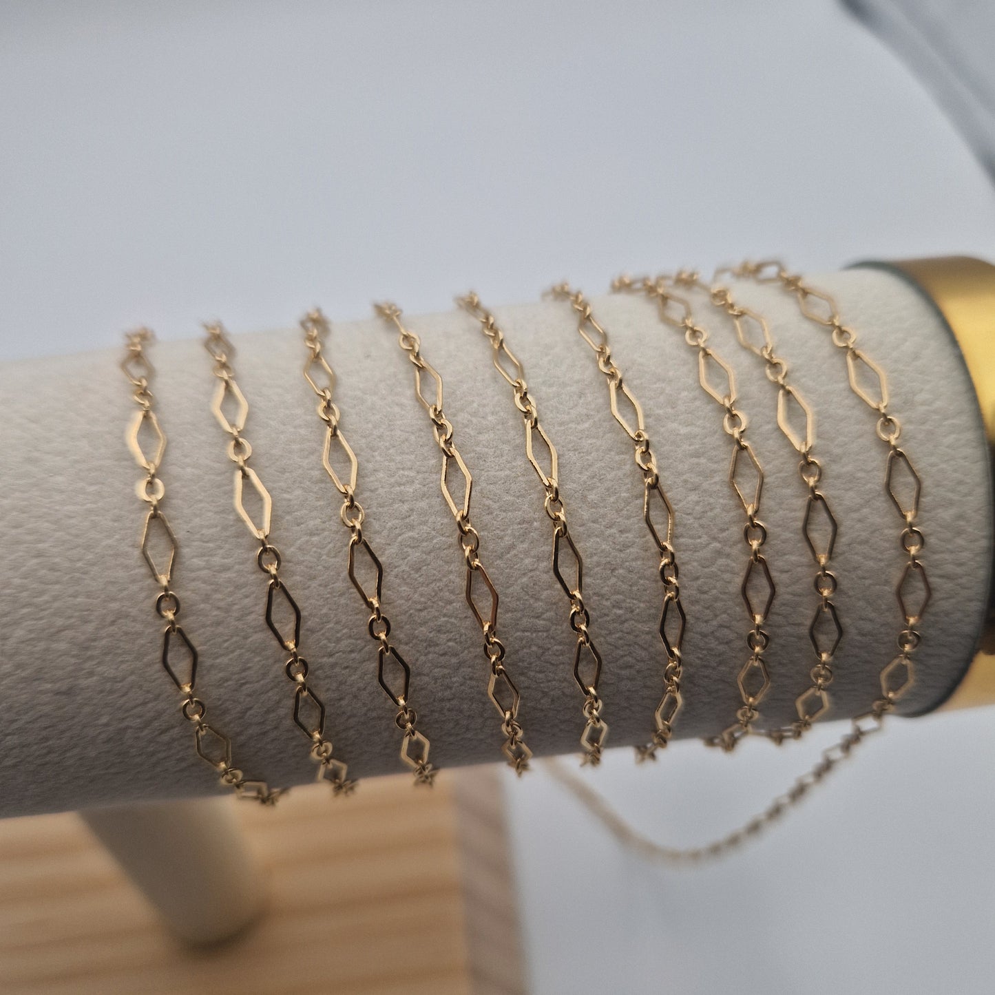 Permanent Jewellery. 14kt gold filled Rhombus Chain