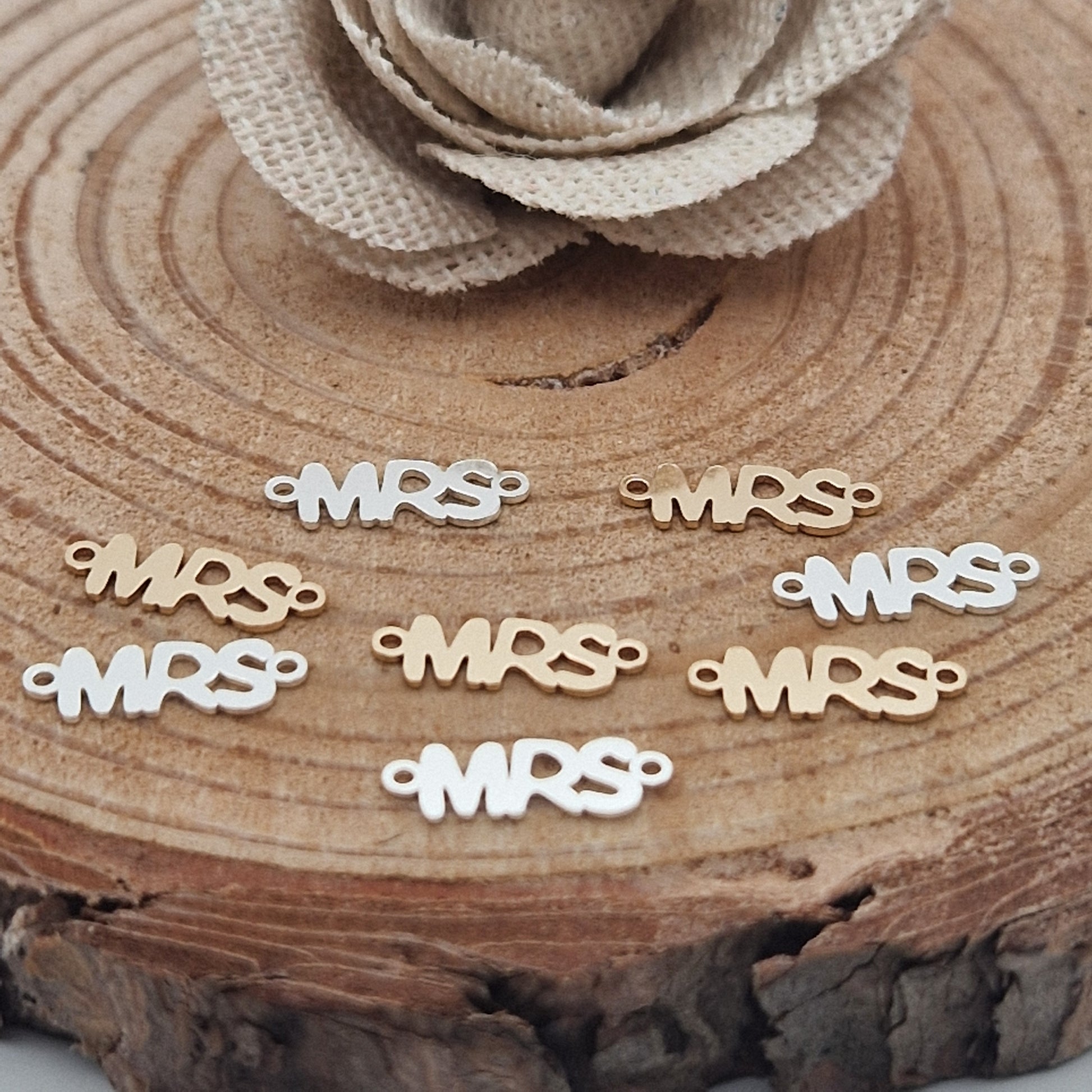 Permenant Jewellery Mrs Connector Charm, 14kt Gold Filled and 25 Sterling Silver. Permanent Jewellery Supplies 14kt Gold Filled & Sterling Silver, Charms Chains & Connectors. Great for all Permanent Jewellery Artists