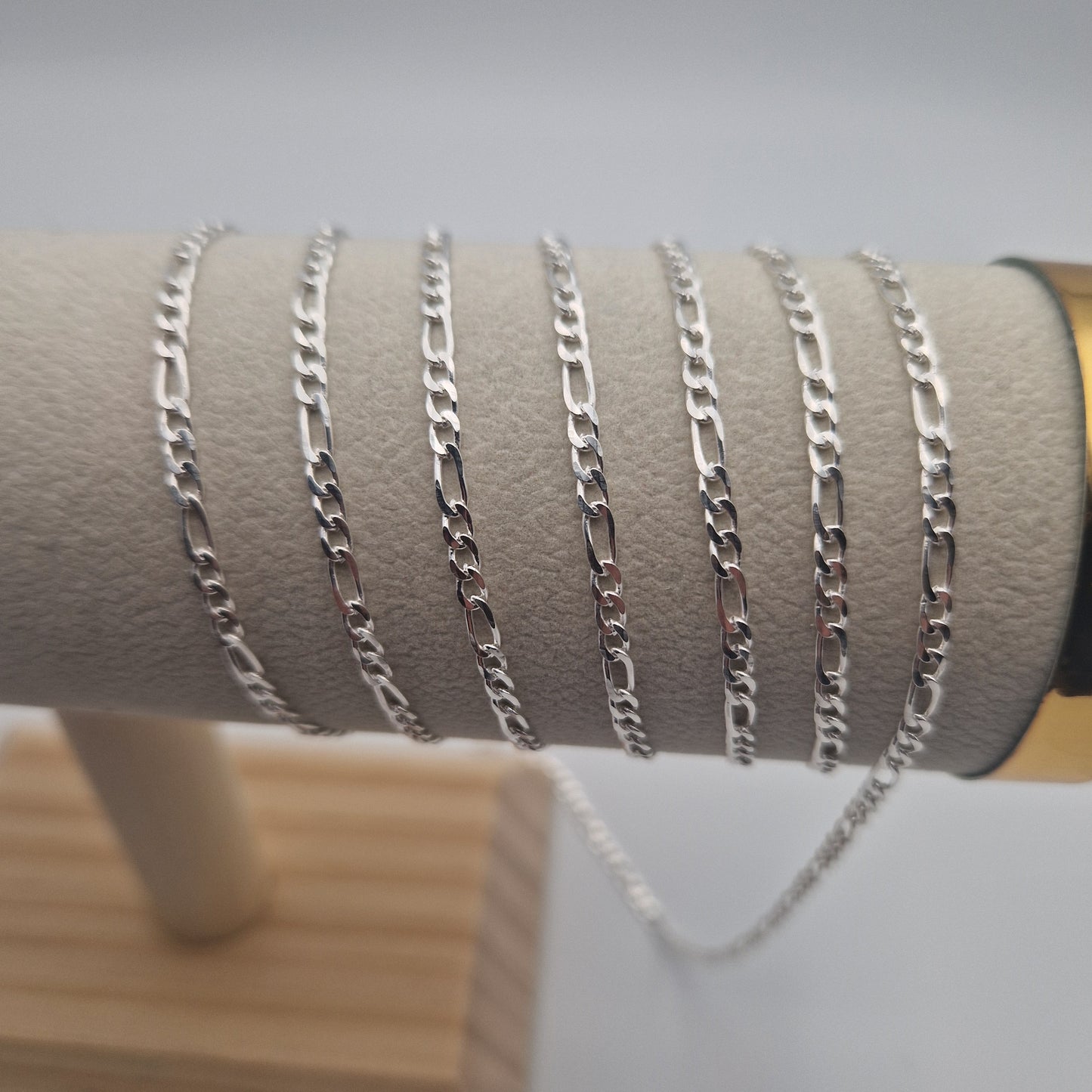 Permanent Jewellery Figaro Chain. 14kt filled gold and 925 Sterling silver