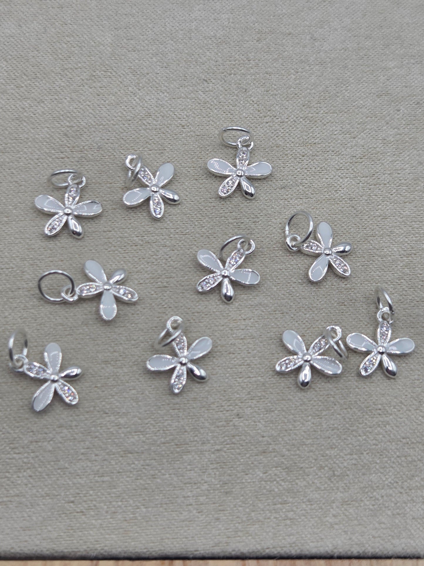 925 Sterling Silver Flower, Charm, Permanent Jewellery Uk supplier