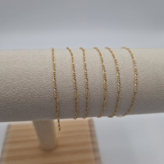 Permanent Jewellery Figaro Chain. 14kt filled gold and 925 Sterling silver. Permanent Jewellery Supplies 14kt Gold Filled & Sterling Silver, Charms Chains & Connectors. Great for all Permanent Jewellery Artists
