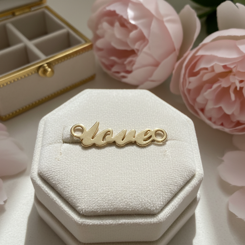 Love Writing Connector 14kt Gold Filled