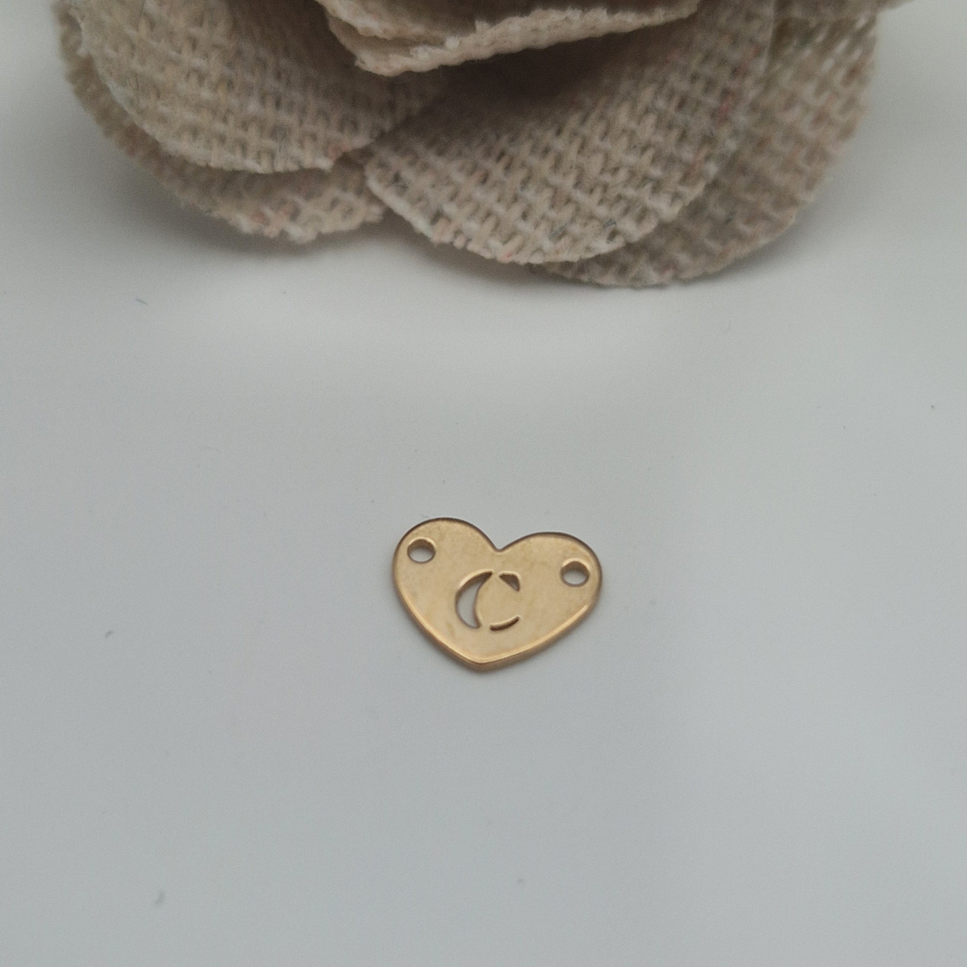 Permanent Jewellery. Alphabet heart shape Connectors. Available in 14kt Gold Filled and 925 Sterling Silver