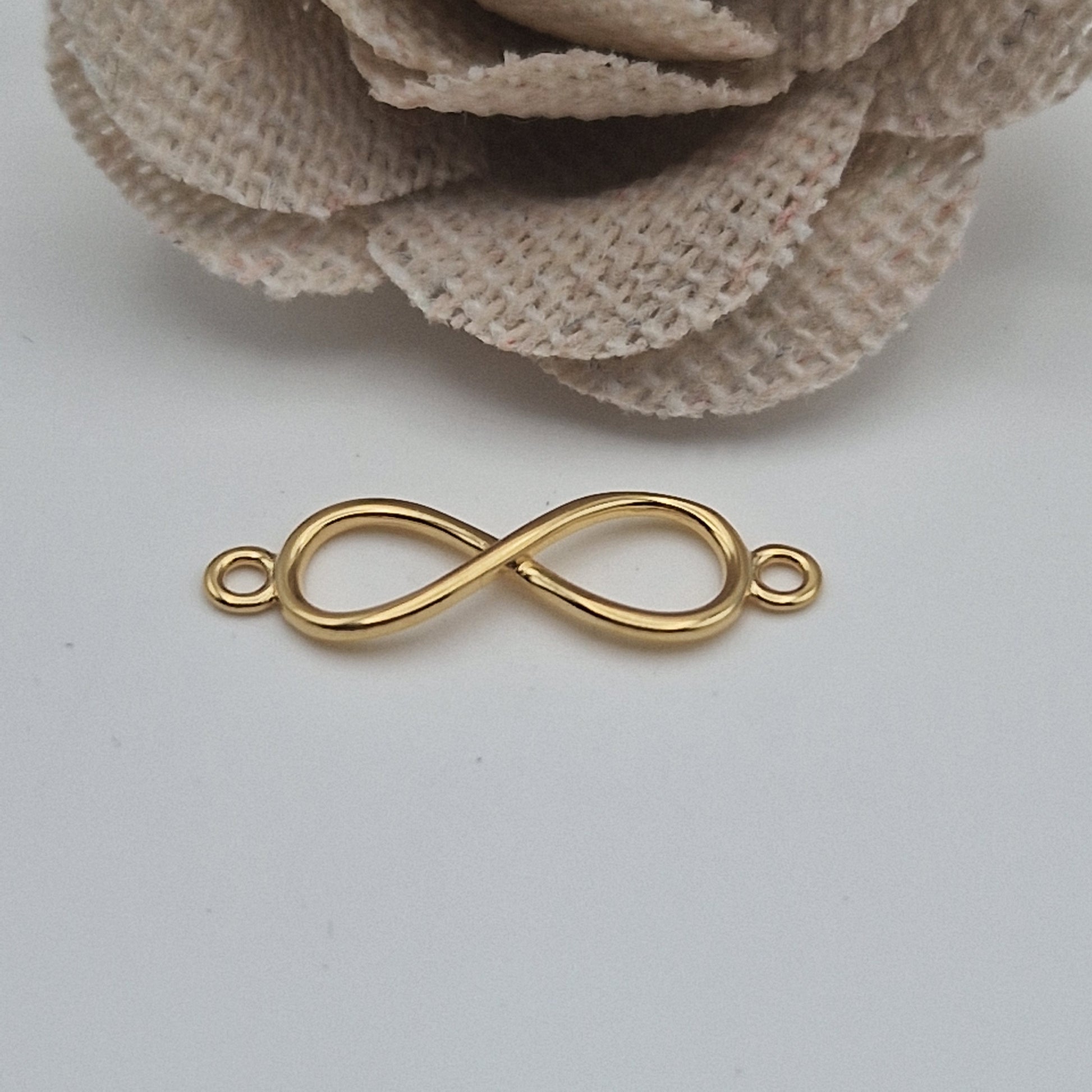 Permenant Jewellery Infinity Symbol Connector Charm, 14kt Gold Filled and 25 Sterling Silver
