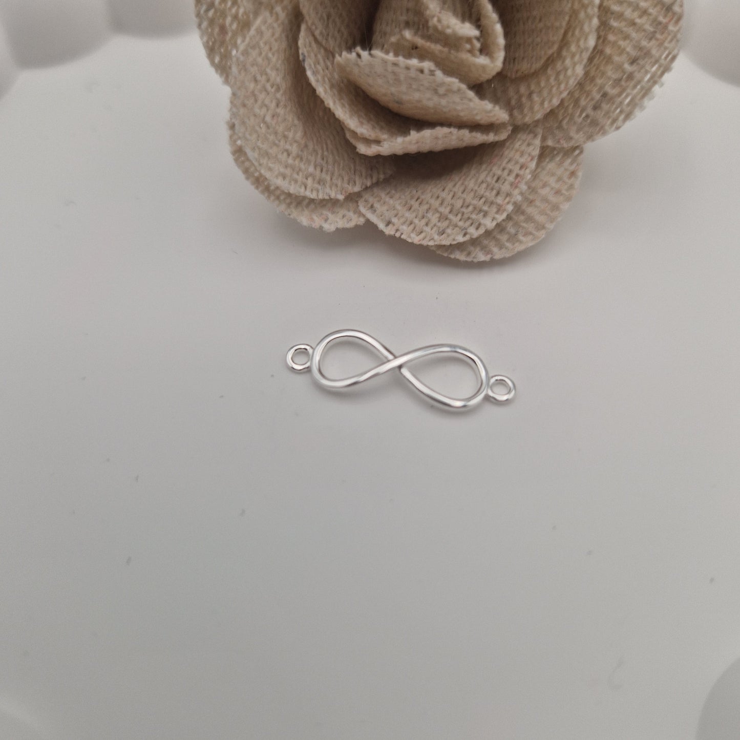 Permenant Jewellery Infinity Symbol Connector Charm, 14kt Gold Filled and 25 Sterling Silver