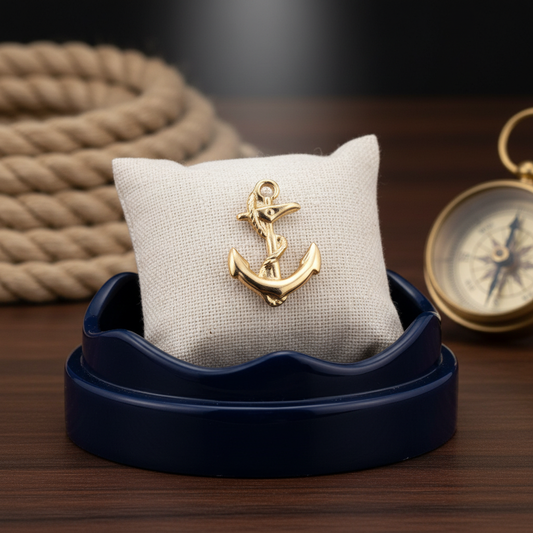 Anchor Charm With Rope Design 14kt Gold Filled Permanent Jewellery - UK Supplier