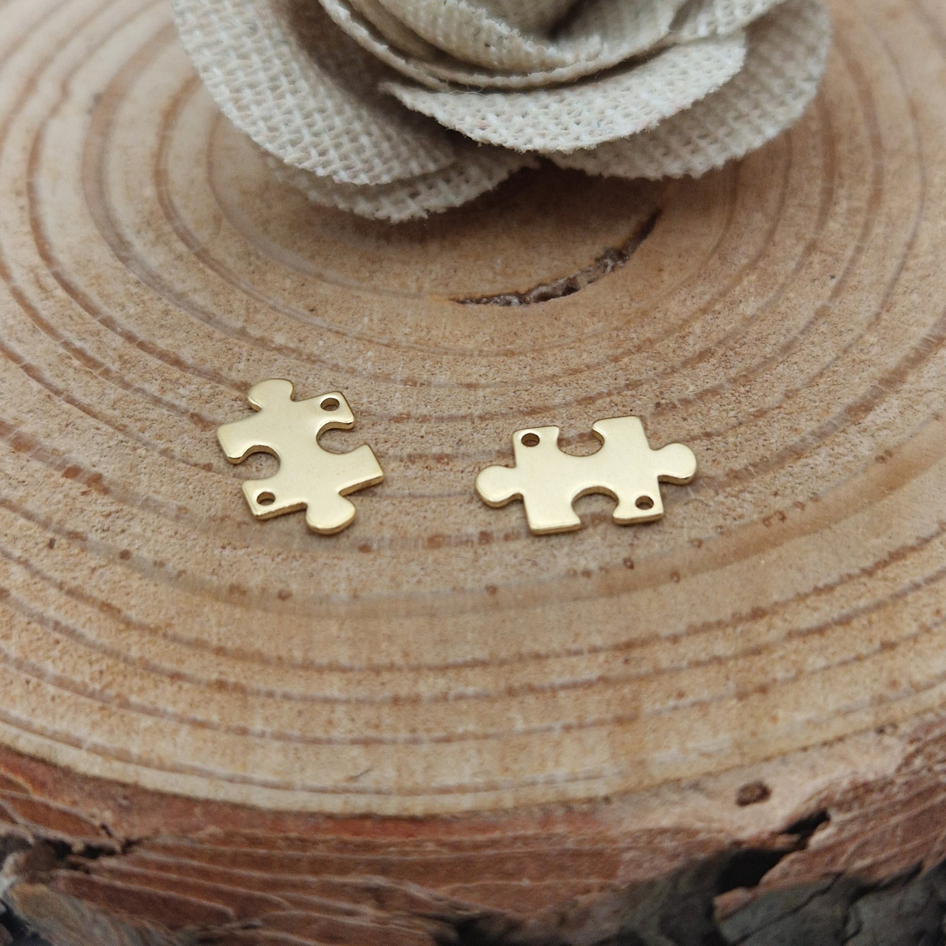 Permenant Jewellery Puzzle PieceConnector Charm, 14kt Gold Filled and 25 Sterling Silver. Permanent Jewellery Supplies 14kt Gold Filled & Sterling Silver, Charms Chains & Connectors. Great for all Permanent Jewellery Artists
