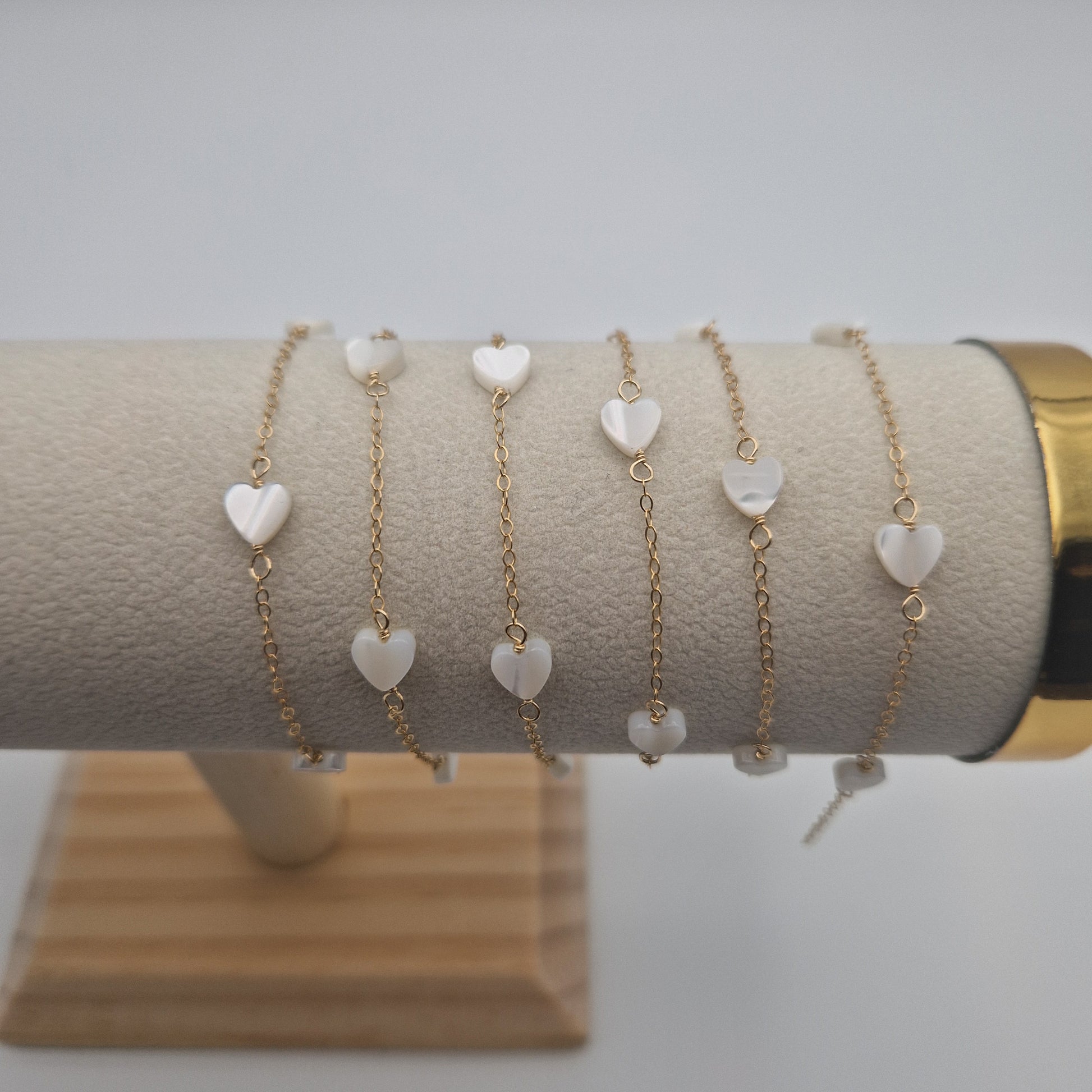 Permanent Jewellery. Shell Heart on chain. 14kt filled gold and 925 Sterling Silver